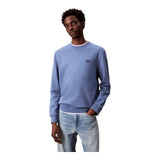 Maglie Uomo Calvin Klein - Ls Eu Badge 350Terry Cn Swtshrt - Azzurro