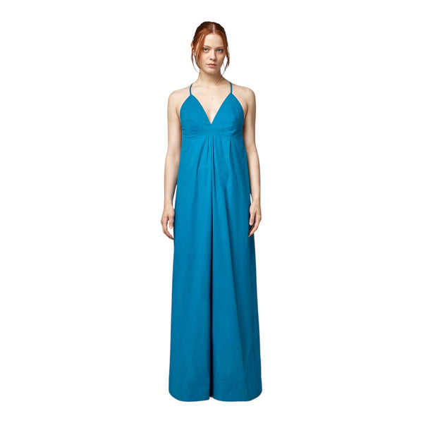 Vestiti casual Donna Alpha Studio - Abito S/M Lungo Popeline Unito - Turchese