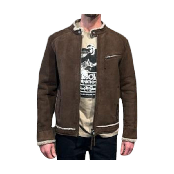 Giubbotti Uomo Officina 36 - Biker Suede Mod. L1070 - Marrone