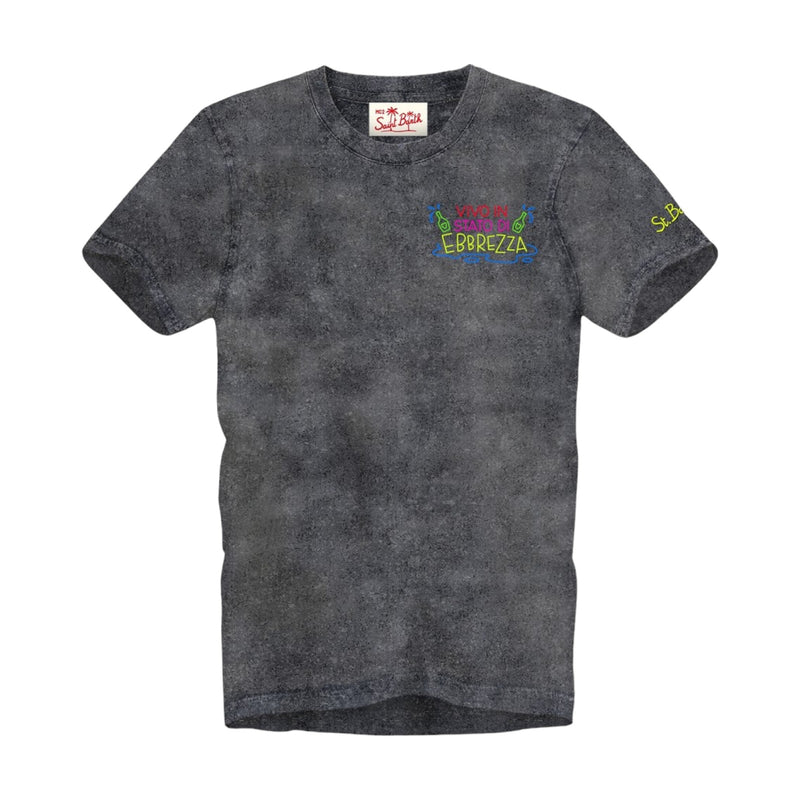 T-shirt Uomo Mc2 Saint Barth - Jack Printed Tshirt Fade Dyed - Nero