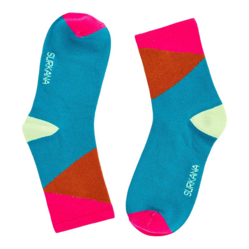 Calzini Donna Surkana - Calze medie con motivi jacquard - Multicolore