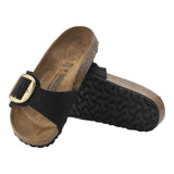 Sandali Donna Birkenstock - Madrid Big Buckle Nubuck Leather - Nero
