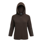 Maglioni Donna Alpha Studio - Cappuccio M/L Costa Inglese Leather &Tricot - Marrone