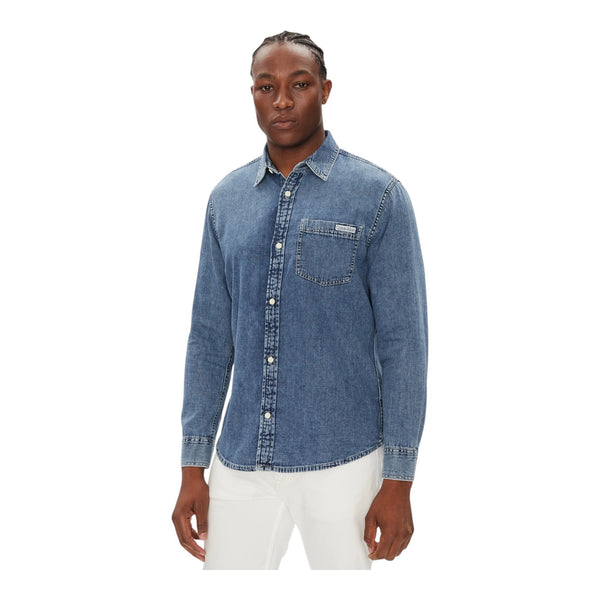Camicie casual Uomo Calvin Klein - Casual Classic Shirt - Indaco