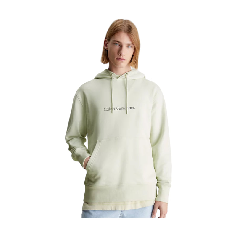 Felpe con cappuccio Uomo Calvin Klein - Square Frequency Logo Hoodie - Beige