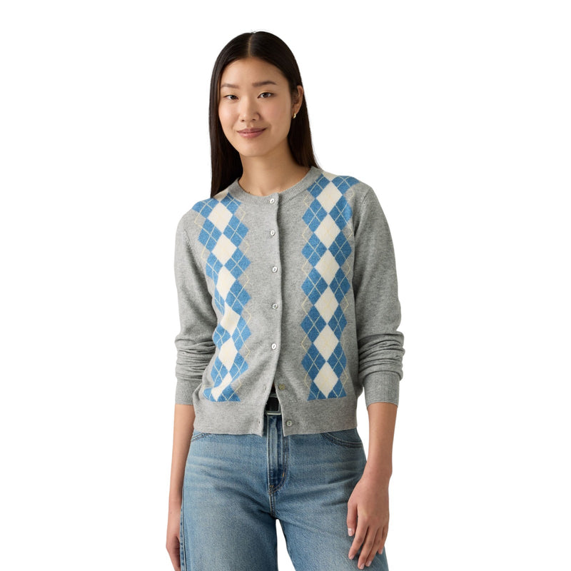 Cardigan Donna Levi's - Super Soft Crewneck - Grigio