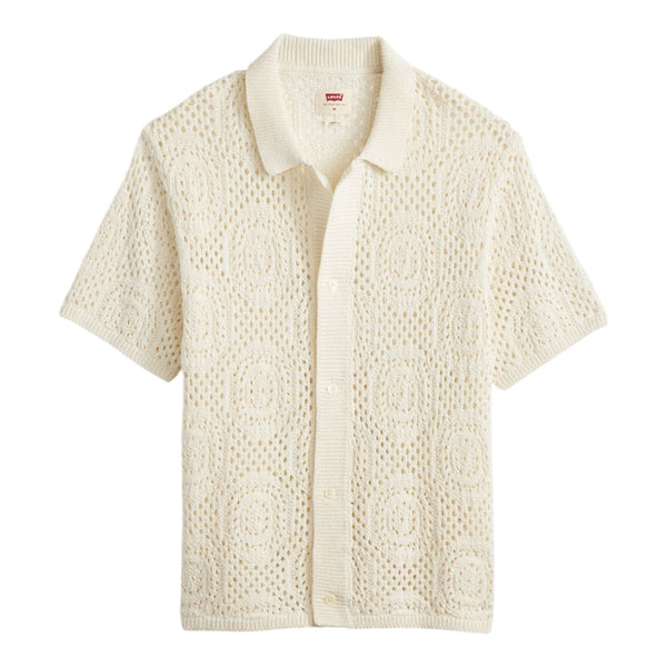 Maglie Uomo Levi's - Sweater Camp Shirt Pointelle Crochet Egr - Multicolore