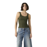 Canotte e top Donna Levi's - Essential Ribbed Tank - Verde
