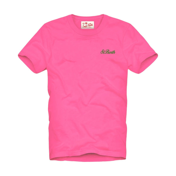 T-shirt Uomo Mc2 Saint Barth - T Shirt Garment Dyed - Fucsia