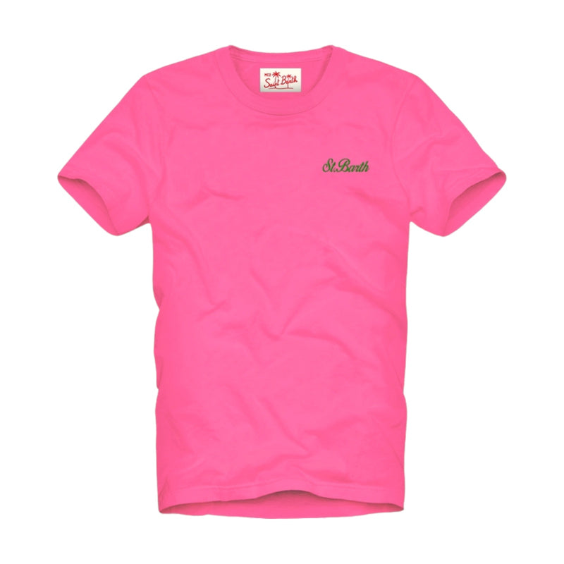 T-shirt Uomo Mc2 Saint Barth - T Shirt Garment Dyed - Fucsia