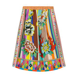 Gonne casual Donna Me369 - Vanessa Printed Midi Skirt - Multicolore