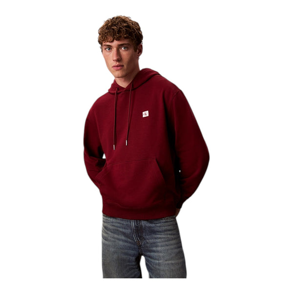 Felpe con cappuccio Uomo Calvin Klein - Ls Eu Badge 350Terry Hoodie - Rosso