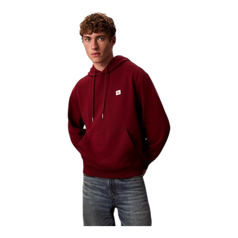 Felpe con cappuccio Uomo Calvin Klein - Ls Eu Badge 350Terry Hoodie - Rosso