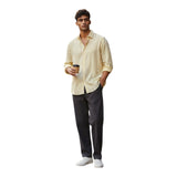 Camicie casual Uomo GMF965 - Camicia Ml Lino E Cotone - Giallo