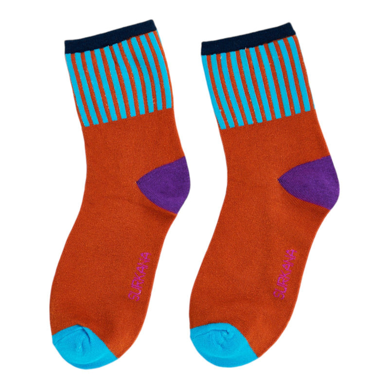 Calzini Donna Surkana - Calze medie con motivi jacquard - Multicolore