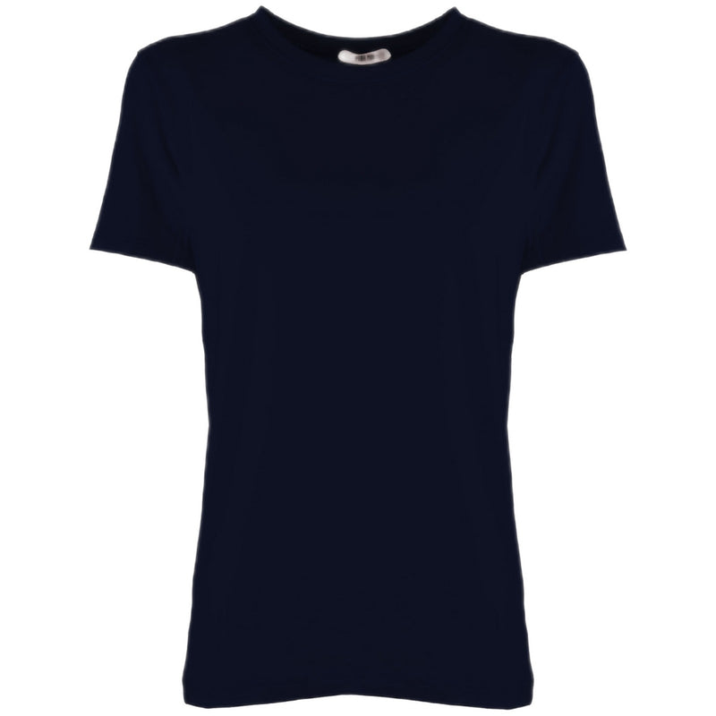 T-shirt Donna Pour Moi - Paricollo Cotone Bielastico - Blu