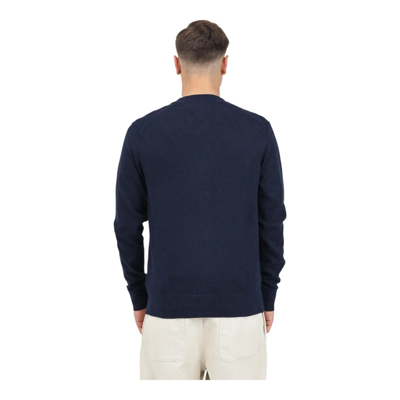 Cardigan Uomo Tommy Hilfiger - Pima Org Ctn Cashmere Cardigan - Blu