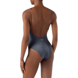 Costumi interi Donna Mc2 Saint Barth - Crunchy Plate Round Neck Onepiece Swimsuit With Ce - Nero