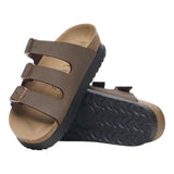 Sandali Donna Birkenstock - Florida Platf mocca veg, Birkibuc - Marrone
