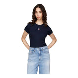 T-shirt Donna Tommy Hilfiger - Tjw Slim Badge Rib Tee - Blu