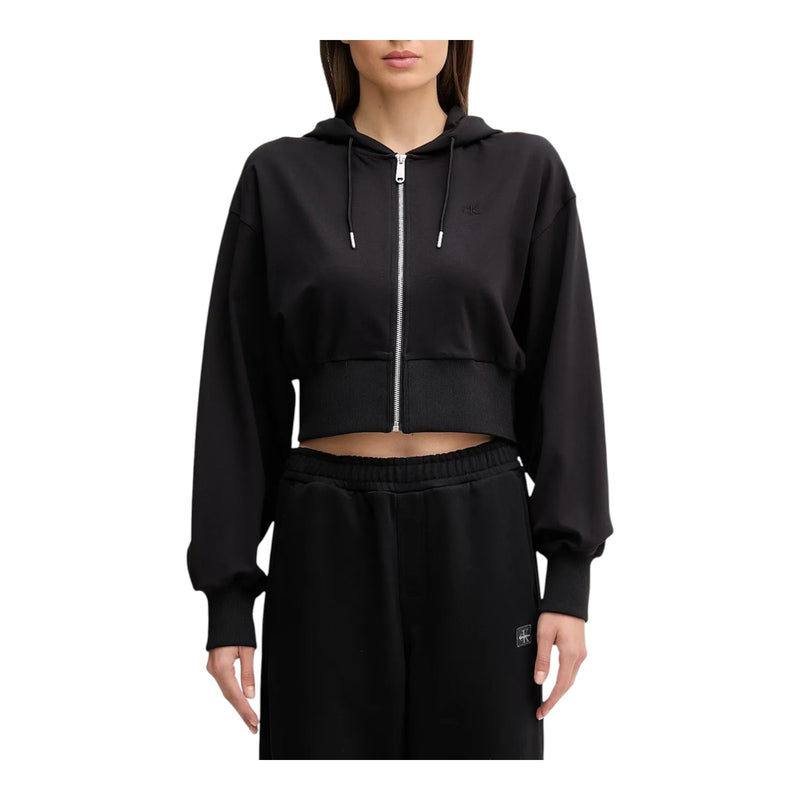 Felpe con cappuccio Donna Calvin Klein - A- Frnch Trry Bdg Lg - Nero