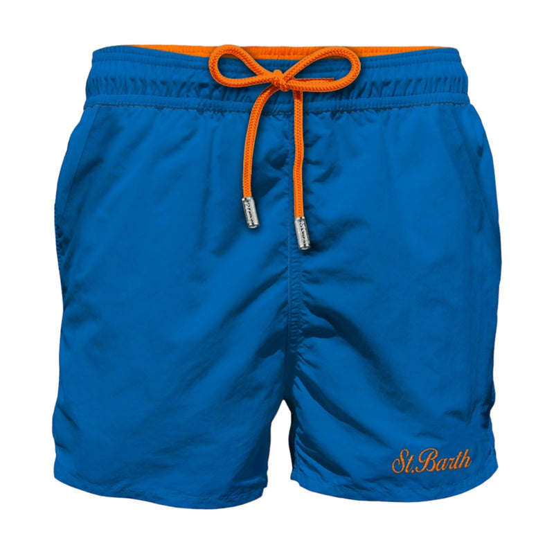 Pantaloncini e calzoncini Uomo Mc2 Saint Barth - Comfort Swimshort Made With Elastic Fabric - Azzurro