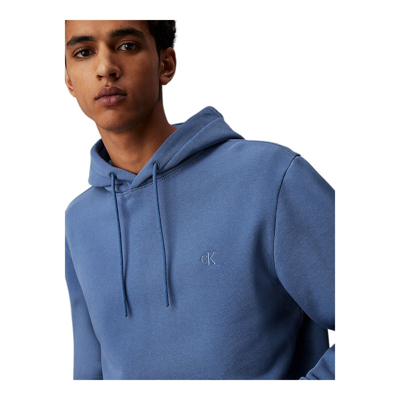 Felpe con cappuccio Uomo Calvin Klein - Heavy Terry Hoodie - Azzurro