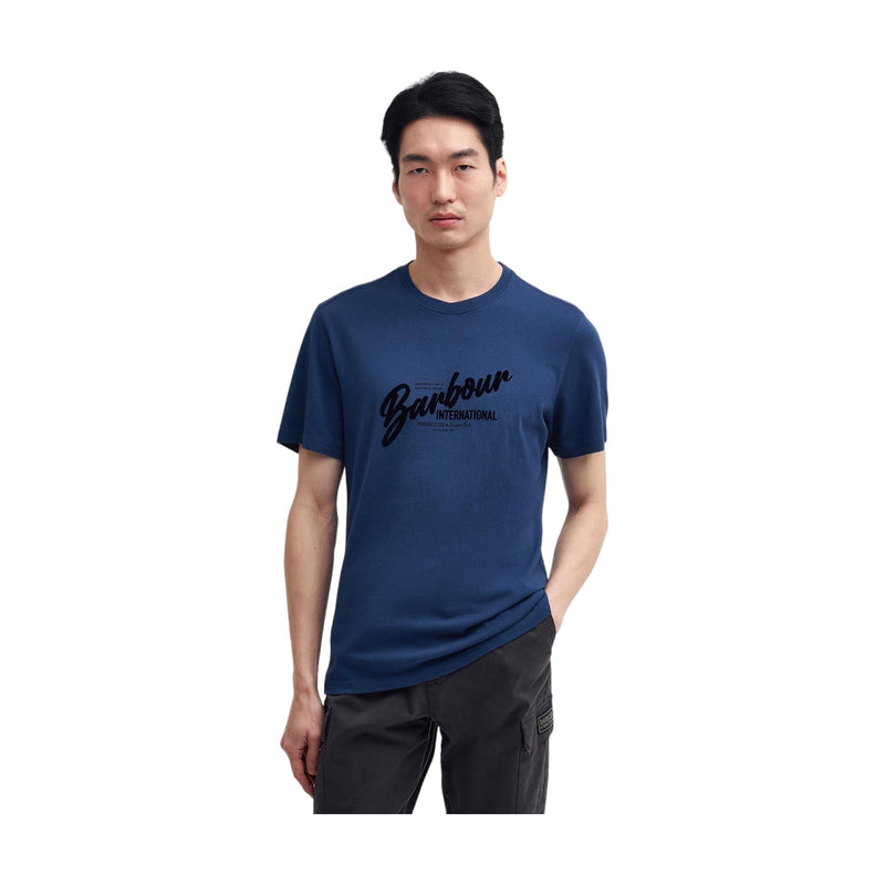 T-shirt Uomo Barbour International - Level Tee - Avio