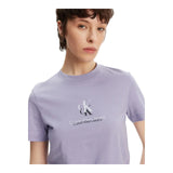 T-shirt Donna Calvin Klein - Shadow Graphic Regular Tee - Viola