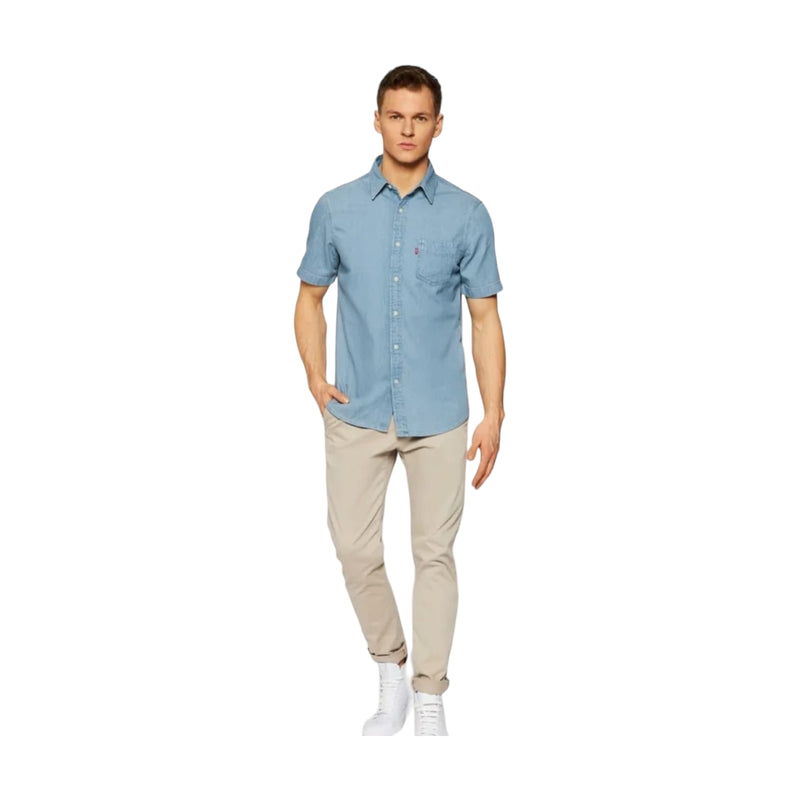 Camicie casual Uomo Levi's - Ss Classic 1Pkt Standard - Celeste