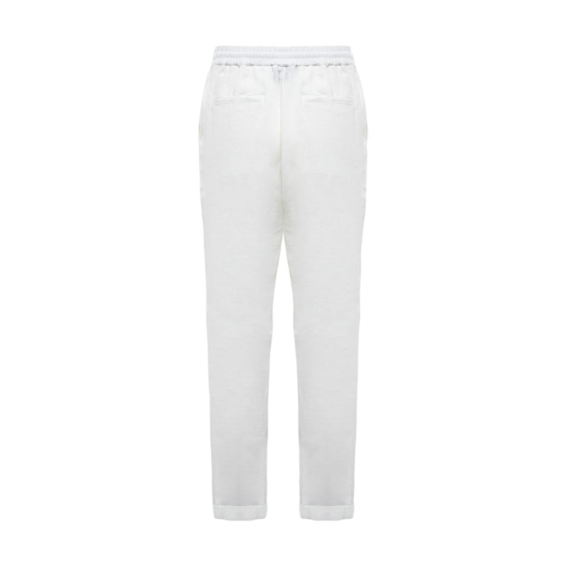 Pantaloni Uomo Alpha Studio - Panta Lungo Lino Navetta - Bianco