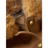 Giacche Donna Tommy Hilfiger - Df Wool Lady Jacket With Fur - Marrone