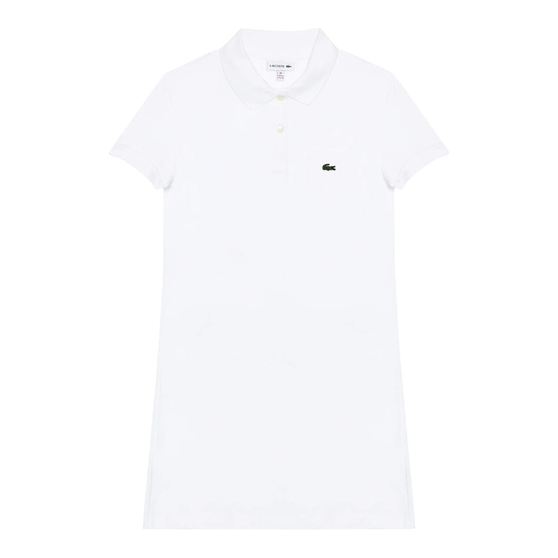 Abiti casual Bambina Lacoste - Abitino Pique Mezza Manica - Bianco