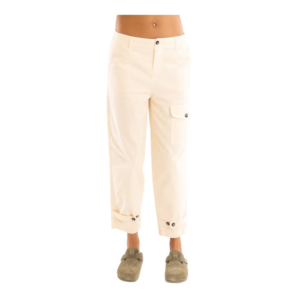 Pantaloni Donna H2O Italia - Pantalone Con Tasconi - Panna