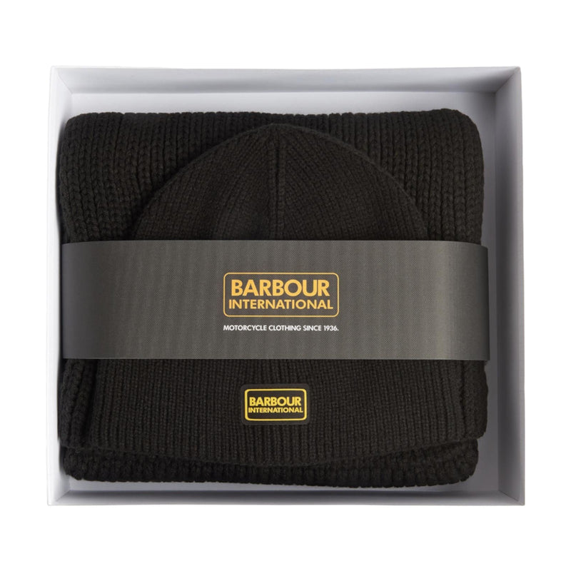 Berretto e Sciarpa Uomo Barbour International - Sweeper Legacy Beanie - Nero