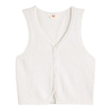 Gilet Donna Levi's - Helen Mini Boucle Vest - Bianco