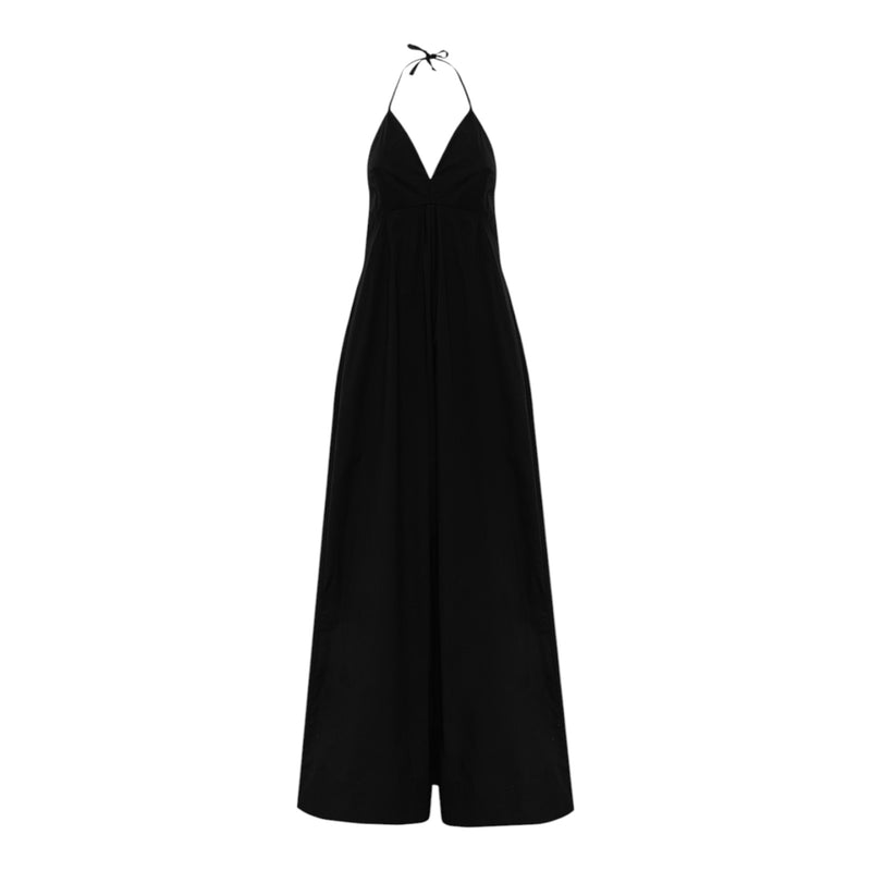 Vestiti casual Donna Alpha Studio - Abito S/M Lungo Popeline Unito - Nero
