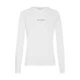 Maglie a manica lunga Donna Calvin Klein - Mini Calvin Klein  Slim Ls Tee - Bianco