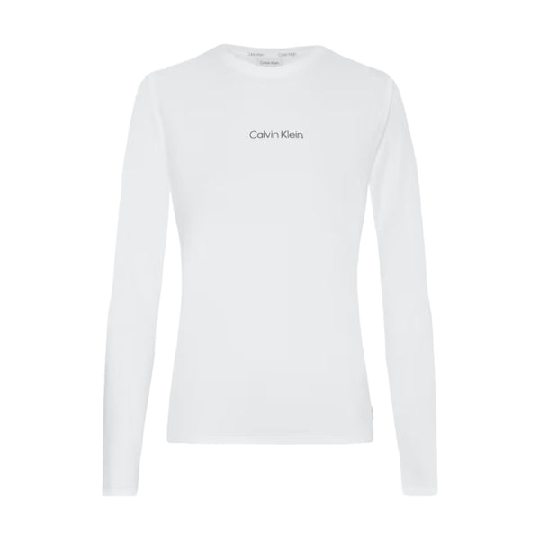 Maglie a manica lunga Donna Calvin Klein - Mini Calvin Klein  Slim Ls Tee - Bianco