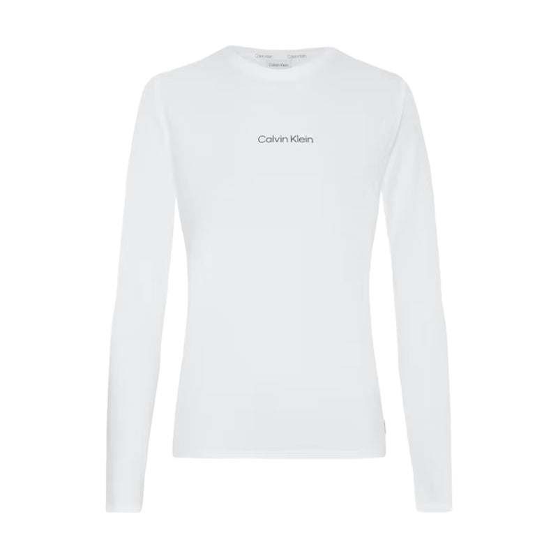 Maglie a manica lunga Donna Calvin Klein - Mini Calvin Klein  Slim Ls Tee - Bianco