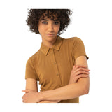 Camicie Donna Surkana - Camicia A Maniche Corte - Cammello