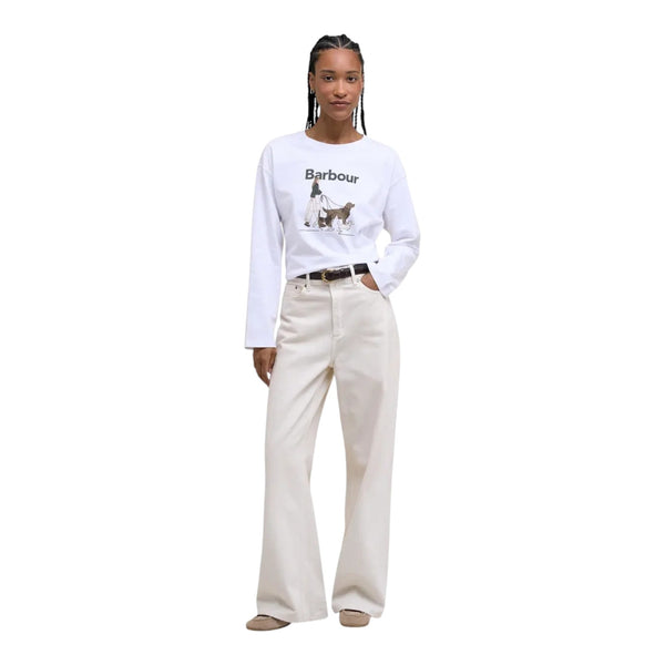 T-shirt Donna Barbour - Woodhouse Ls T-Shirt - Bianco