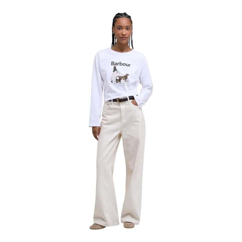 T-shirt Donna Barbour - Woodhouse Ls T-Shirt - Bianco