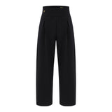Pantaloni Donna MACRON CLUB HOUSE - Mch Fcf Wmn Lilli Milo Long Pant Wid Blk - Nero