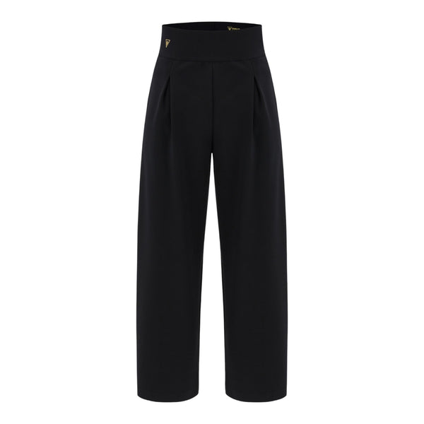 Pantaloni Donna MACRON CLUB HOUSE - Mch Fcf Wmn Lilli Milo Long Pant Wid Blk - Nero
