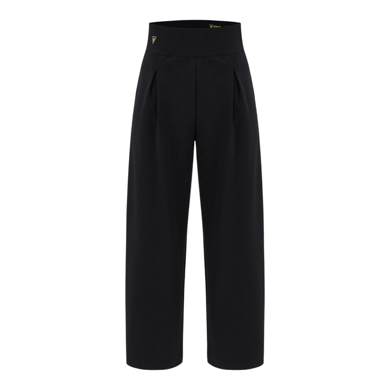 Pantaloni Donna MACRON CLUB HOUSE - Mch Fcf Wmn Lilli Milo Long Pant Wid Blk - Nero
