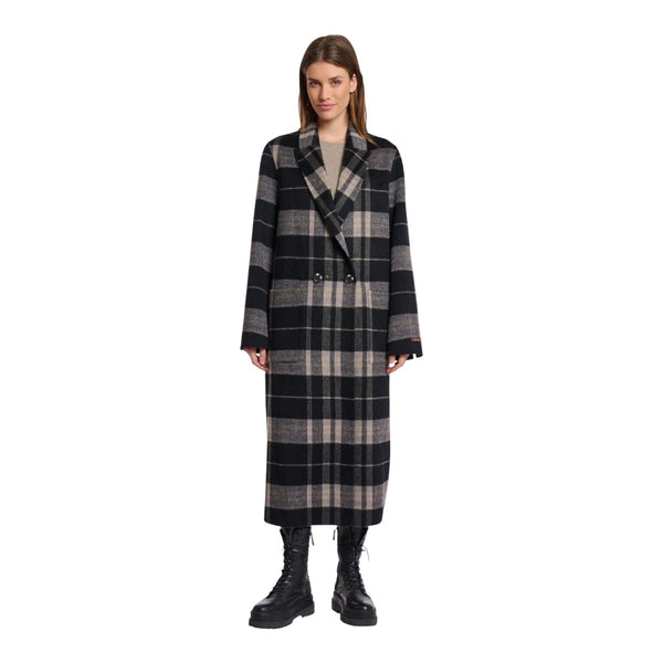 Cappotti Donna RINO & PELLE - Double breasted reversible coat - Nero