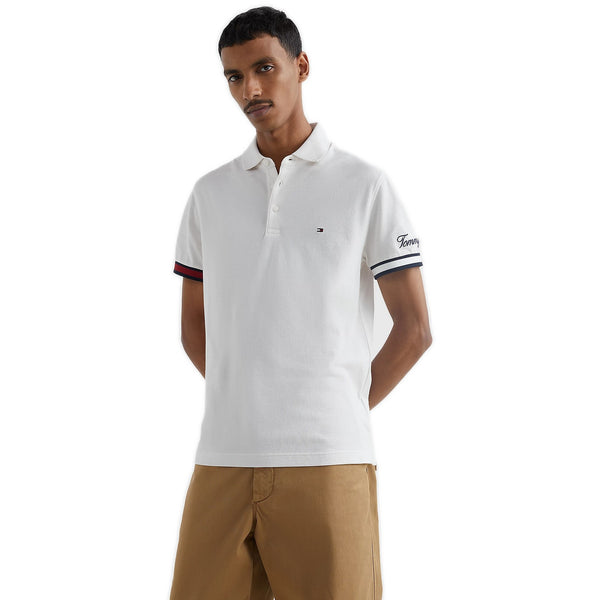 Polo Uomo Tommy Hilfiger - Flag Cuff Slim Polo - Beige