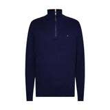 Maglie Uomo Tommy Hilfiger - Pima Org Ctn Cashmere Zip Mock - Blu