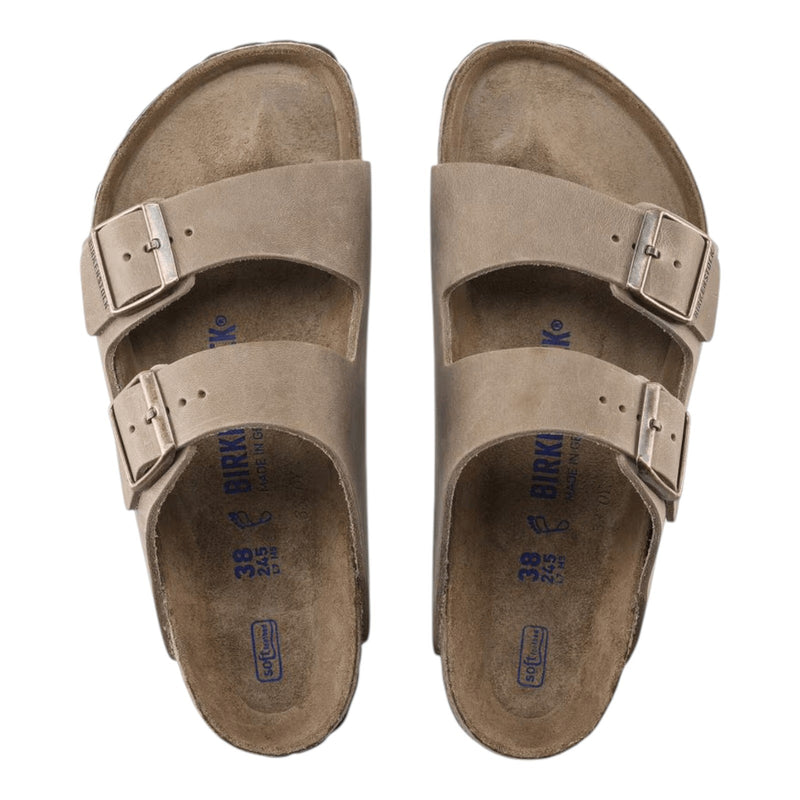Sandali Unisex Birkenstock - Arizona SFB tabacco brown, Oiled Leather - Marrone